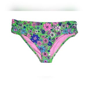 Salt & Cove Colorful Floral Summer Vacation Resortwear Bikini Bottoms 1X NWT